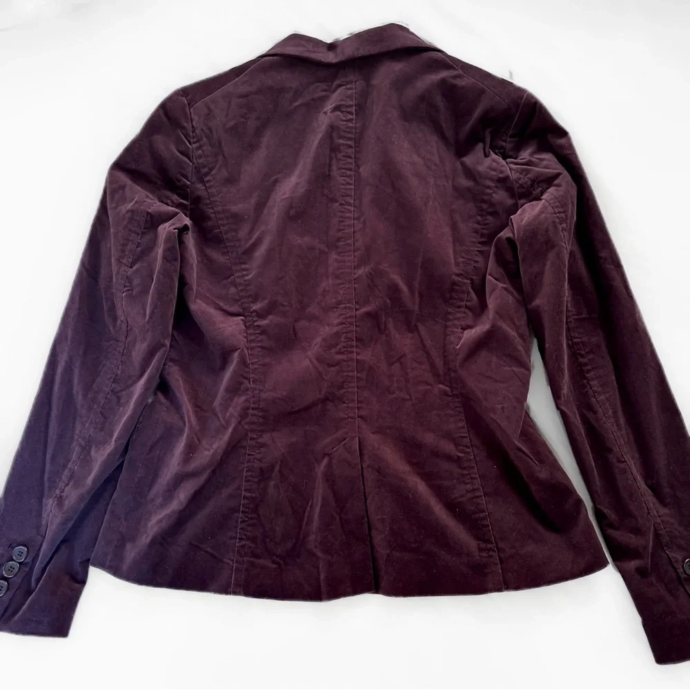 NY&CO Velvet Blazer • Dark Plum • Size 10 - Picture 2 of 10